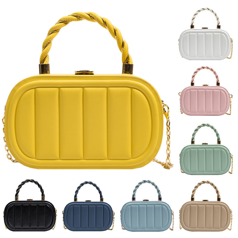 Chain Box Bag Women's Fashion Simple Portable Shoulder Messenger Bag