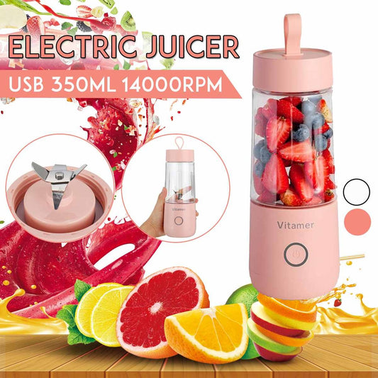 350ml Portable USB Rechargeable Blender | Smoothie & Juice Mixer Bottle | Kitchen Essential